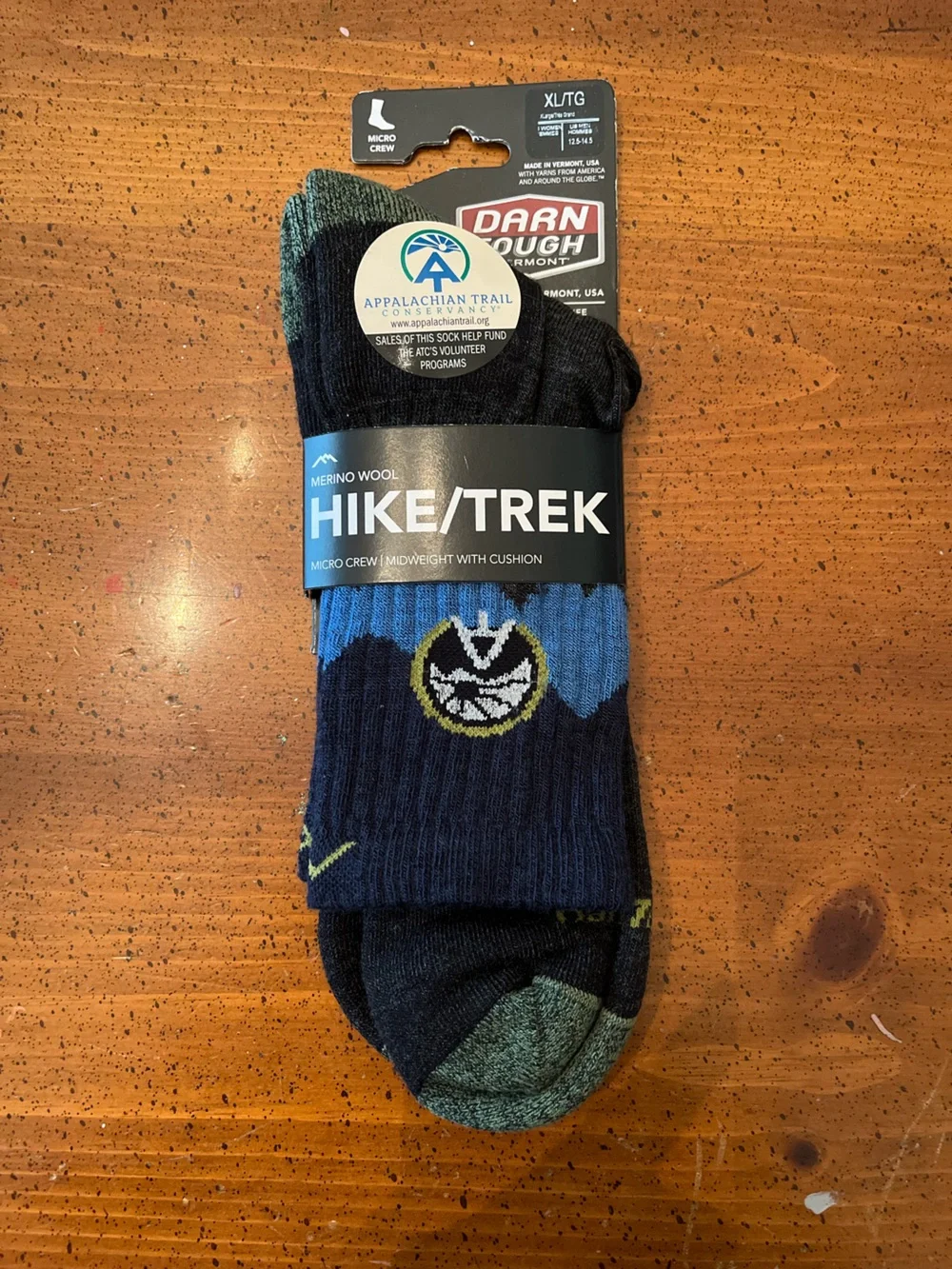 NEW Darn Tough HIKE/TREK Midweight Wool Micro Crew Sock XL